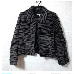 ✨美品✨Bonpoint✨ボンポアン✨フランス製✨　ウサギ毛皮ジャケットコート　Size12のサムネイル