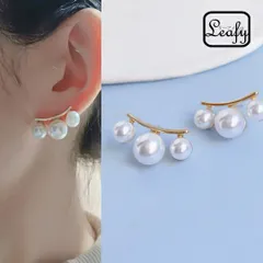 パール 3粒 ピアス ゴールド エレガント バレンタイン プレゼント レディース 上品 華やか カーブ アクセサリー 冠婚葬祭 フォーマル 普段使い お出かけ デート 彼女へ ホワイトデー ギフト 春 大人 揺れる 送料無料 即購入OK 最短当日〜翌日発送