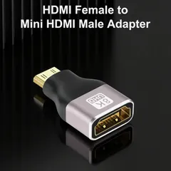No.373 【8K対応】HDMI メス to Mini HDMI オス 変換アダプター