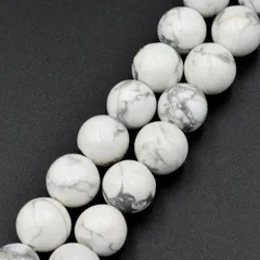 ハウライト ラウンド 10mm 連売り 約38cm 天然石 ビーズ パワーストーン ブレスレット 天然石 ビーズクラブ