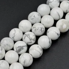 ハウライト ラウンド 8mm 連売り 約38cm 天然石 ビーズ パワーストーン ブレスレット 天然石 ビーズクラブ