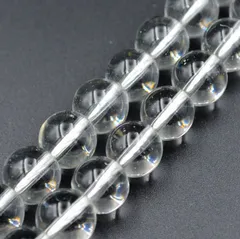 水晶 クリスタル ラウンド 10mm 1連 約38cm 38玉 連売り クォーツ 透明 アクセサリー パーツ 材料 ビーズ ハンドメイド 浄化 魔除け ビーズクラブ