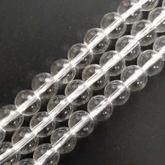 水晶 クリスタル ラウンド 8mm 1連 約38cm 47玉 連売り クォーツ 透明 アクセサリー パーツ 材料 ビーズ ハンドメイド 浄化 魔除け ビーズクラブ