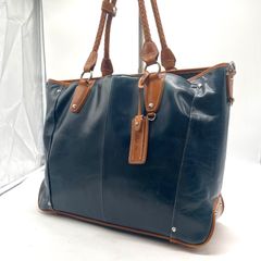 courreges クレージュ ショルダーバッグ ナイロン/レザー 紺 ネイビー