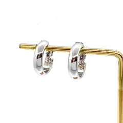 美品★MONET モネ イヤリング シルバー フープ ヴィンテージ