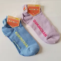 【23-25㎝】【1足売り】アンパンマン靴下　レディース　ソックス　キャラクター　ソックス　コキンちゃん　ドキンちゃん　スニーカーソックス