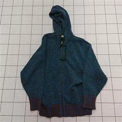 ◇ ⊇ マルニ MARNI × ユニクロ UNIQLO ニットパーカーブルー系 XL メンズ E  【1511250013836】