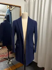 リングジャケット ブルー ネイビー シングルコート 46