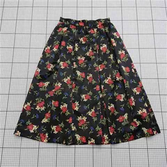 ◇ Θ スピックアンドスパン Spick and Span 花柄フレアスカート ブラック系 レディース E  【1511250014406】