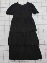 ◇ ⊂ ワンピース デイジー Dazy ティアードワンピース ブラック系 Mサイズ レディース E  【1511250014345】