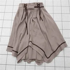 ◇ ⊂ アクシーズファム axes femme コルセット風刺繍スカート ベージュ系 レディース E  【1511250015977】