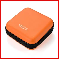 【新着商品】48) オレンジ色 (48枚 収納 DVD/VCD 大容量 ディスク収納ケース blu-ray CDケースポータブルEVA 48枚収納 LIOVODE