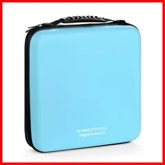 【数量限定】blu-ray ディスク収納ケース CDケースポータブルEVA 大容量 DVD/VCD 192枚収納 収納 (192枚 LIOVODE スカイブルー192)