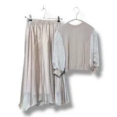 Diagram ダイアグラム シアーコンビ ニットワンピース セットアップ GRACE CONTINENTAL 異素材 ロングスカート ニット レディース サイズ36 ブラウン 久喜倉庫店 23 No.K 1236