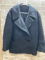 A【A27-12】◇UNIQLO    サイズM    コート　ネイビー　無地