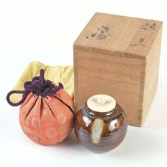 茶道具 京焼 清水焼 桶谷定一作 茄子茶入 仕覆付 共箱 V 7123 - メルカリ