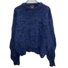 80～90s Eddie Bauer ウール混 ニットセーター XL ネイビー エディーバウアー プルオーバー 90年代 黒タグ トップス 秋物 a801-5685
