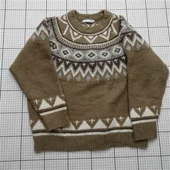 ◇ ⊇ アメリカンホリック AMERICAN HOLIC ノルディック柄ニットセーター Lサイズ レディース E  【1512020007444】