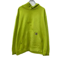 carhartt プリントスウェット パーカー XL グリーン ブラック カーハート プルオーバー フーディー アームプリント 秋物 a801-5699