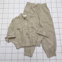 ◇ Θ ザラ ZARA セットアップ ベージュ系 シャツジャケット＆パンツ レディース M E  【1512020014145】