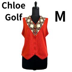 Chloe Golf クロエゴルフ 柄入りニットベスト M Chloe Golf クロエゴルフ 柄入りニットベスト M - メルカリ