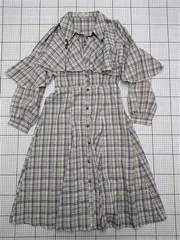 ◇ Θ アクシーズファム axes femme チェック柄フリルワンピース 長袖 Fサイズ レディース E  【1512020015135】