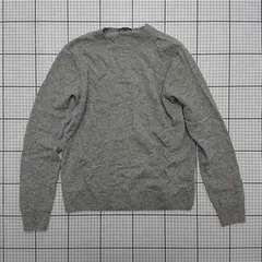 ◇ Θ ユニクロ UNIQLO カシミヤクルーネックセーター グレー系 L メンズ E  【1512020014800】
