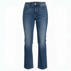 56a14 Yves Saint Laurent ヴィンテージ イヴサンローラン YSLロゴ バックポケット フレアデニム デニムパンツ サイズ44 インディゴ コットン100 レディース 女性用 ボトムk02iのサムネイル