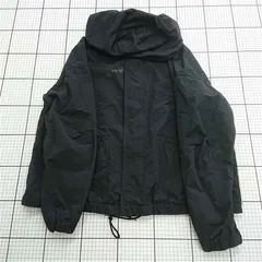 ◇ Θ ニコアンド niko and... フード付きナイロンジャケット ブラック系 メンズ E  【1512020015395】