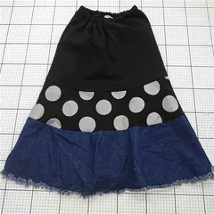 ◇ Θ スカラー Scolar ドット切替デニムスカート Mサイズ レディース E  【1512020016002】