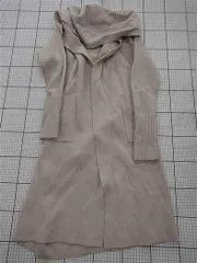 ◇ Θ ミラオーウェン Mila Owen 09WNC165017 フード付きロングニットコート ベージュ系 レディース E  【1512020015913】