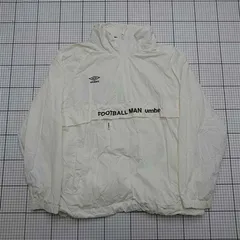 ◇ ⊇ アンブロ umbro UM7000 ZTH-2309 フットボールマン ナイロンジャケット メンズ XL ホワイト系 E  【1512020026971】