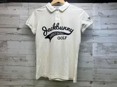 Jack Bunny!! (ジャックバニー) 半袖ポロシャツ ビックプリント　2637160510 サイズ1 白×ネイビー