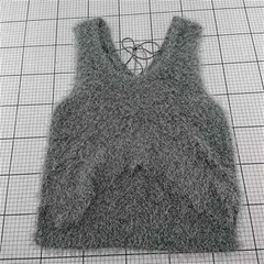 ◇ Θ チャオパニックティピー CIAOPANIC TYPY シャギーニットベスト グレー系 レディース E  【1512190006575】