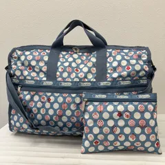 8315　LeSportsac レスポートサック　2WAY　ボストンバッグ　旅行用バッグ　トラベルバッグ　レディース　軽量　大きめ　大容量　シンプル　カジュアル　水色　ライトブルー　ドット　水玉　花柄　フラワー　ポーチ付き