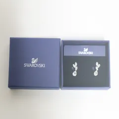スワロフスキー Tranquility Swarovski イヤリング クリップタイプ リーフ＆ドロップ クリスタル シルバー 結婚式 パーティー ノンホール