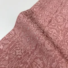 お召 裄66.5 上品な地紋 一つ紋 正絹 着物 MK-3017