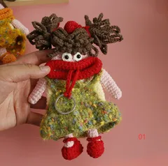 編み物 ポーチ 手提げ イヤホン ケース 手作り 収納バッグ