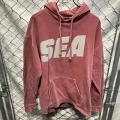 WIND AND SEA パーカー バックプリント ピンク フェード  L ウィンダンシー  