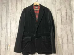 ブラック RRL RALPH LAUREN コーデュロイジャケット 表ブラック 裏赤チェック サイズL 