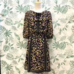 GR1292 スーナウーナ SunaUna 半袖ワンピース  花柄 フラワー