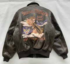 AVIREX アヴィレックス　783-3250084 A-2 GLENN MILLER グランミラー　フライトジャケット　アウター　レザー　羊革　ブラウン サイズ40