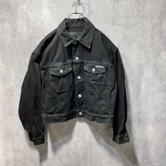 90s calvin klein トラッカーデニムジャケット サイズS ブラック カルバンクライン 