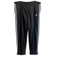 adidas アディダス ナイロンパンツ トラックパンツ シャカシャカパンツ ワンポイントロゴ 刺繍 黒 Mサイズ No.M043