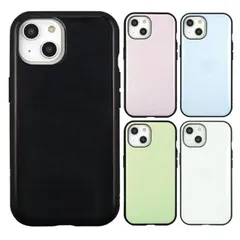 iPhone15 iPhone14 iPhone13 ケース ハイブリッド ブラック グレー ブルー ホワイト ピスタチオ シンプル 無地 スマホ カバー 耐衝撃 ラウンド フィット   6.1inch ２眼  【ゆうパケットにて発送】【一週間以内発送】