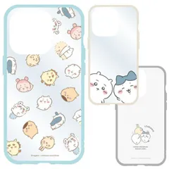 iPhone15Pro ケース ちいかわ クリア 透明 ハイブリッド ハチワレ うさぎ 総柄 ふりかえり くりまんじゅう ラッコ モモンガ シーサー 古本屋 スマホ カバー 耐衝撃 ラウンド キャラクター    【ゆうパケットにて7営業日以内発送】のサムネイル
