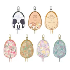 ディズニー リール式 キーケース キーホルダー カラビナ 伸びる ミッキー プー チップ デール アリエル ベル ジャスミン ラプンツェル 花柄 【ゆうパケットにて発送】【一週間以内発送】