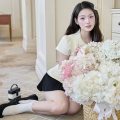◇美品◇QTUME◇シアーブロックチェックブラウス◇ダークグリーン 