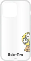 iPhone15ProMax ケース ミニオン クリア 透明 ハイブリッド ボブ ティム スマホ カバー 耐衝撃 ラウンド フィット キャラクター 怪盗グルー ミニオンズ   6.7inch ３眼 【ゆうパケットにて発送】【一週間以内発送】