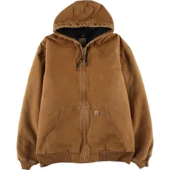 古着 カーハート Carhartt 中綿入り アクティブジャケット ダックフルジップパーカー メンズXL相当/eaa607935
